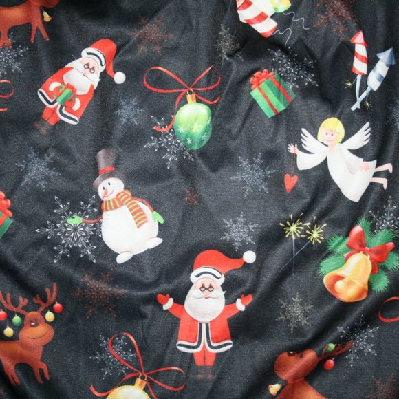 Poly Blend Christmas Dress Santa Angels Size Large - Picture 2 of 4